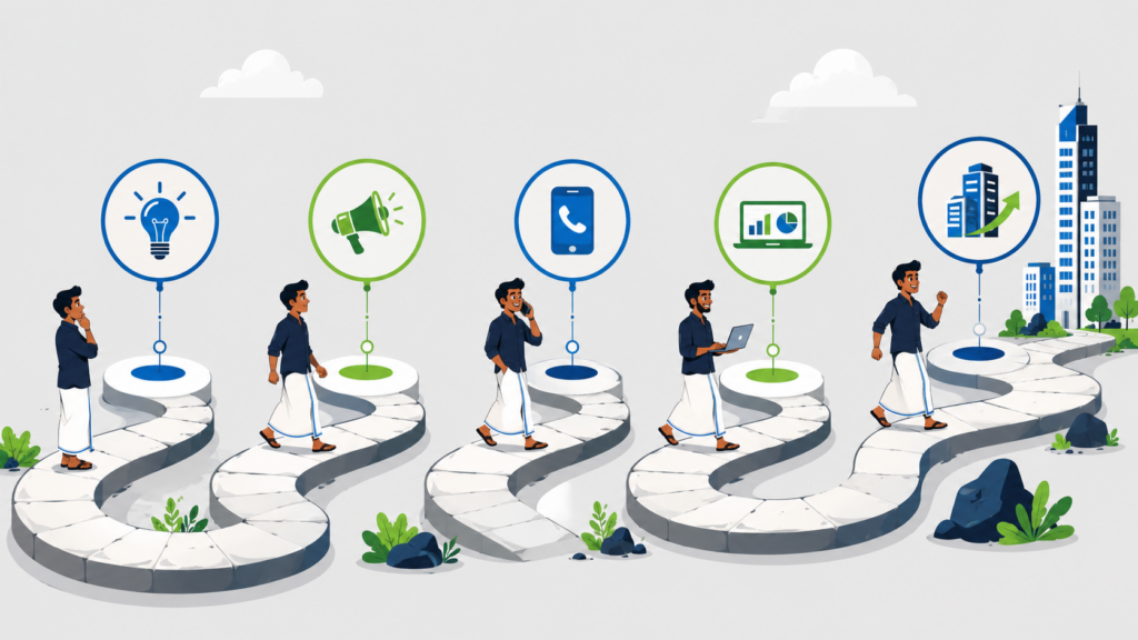 100 days digital marketing challenge program structure showing five phases from foundation to scaling