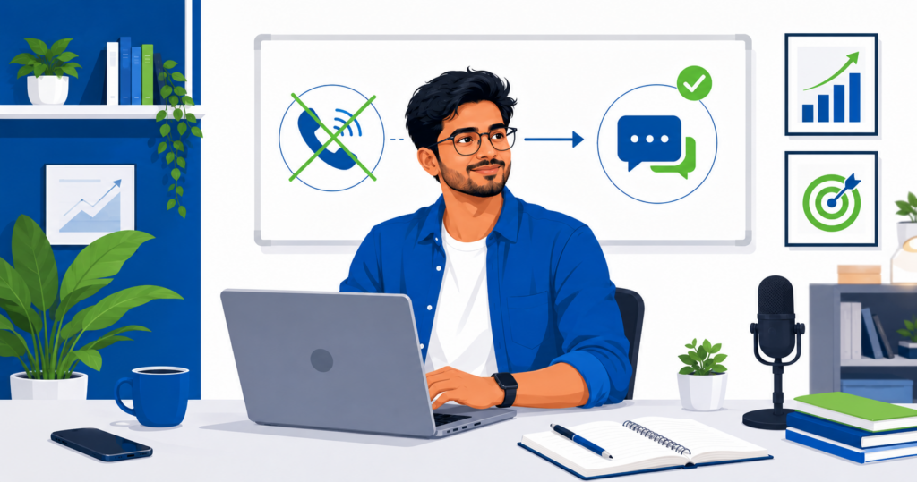 Jayaraj digital marketing freelancer earning 1.1 lakh per month after switching from cold calls to outreach method